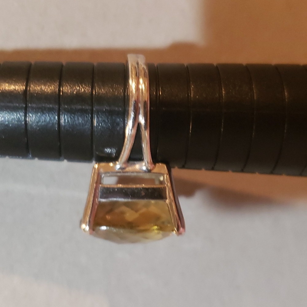 Lemon Quartz 14k White Gold Ring size 7-1/2 - Picture 4 of 8